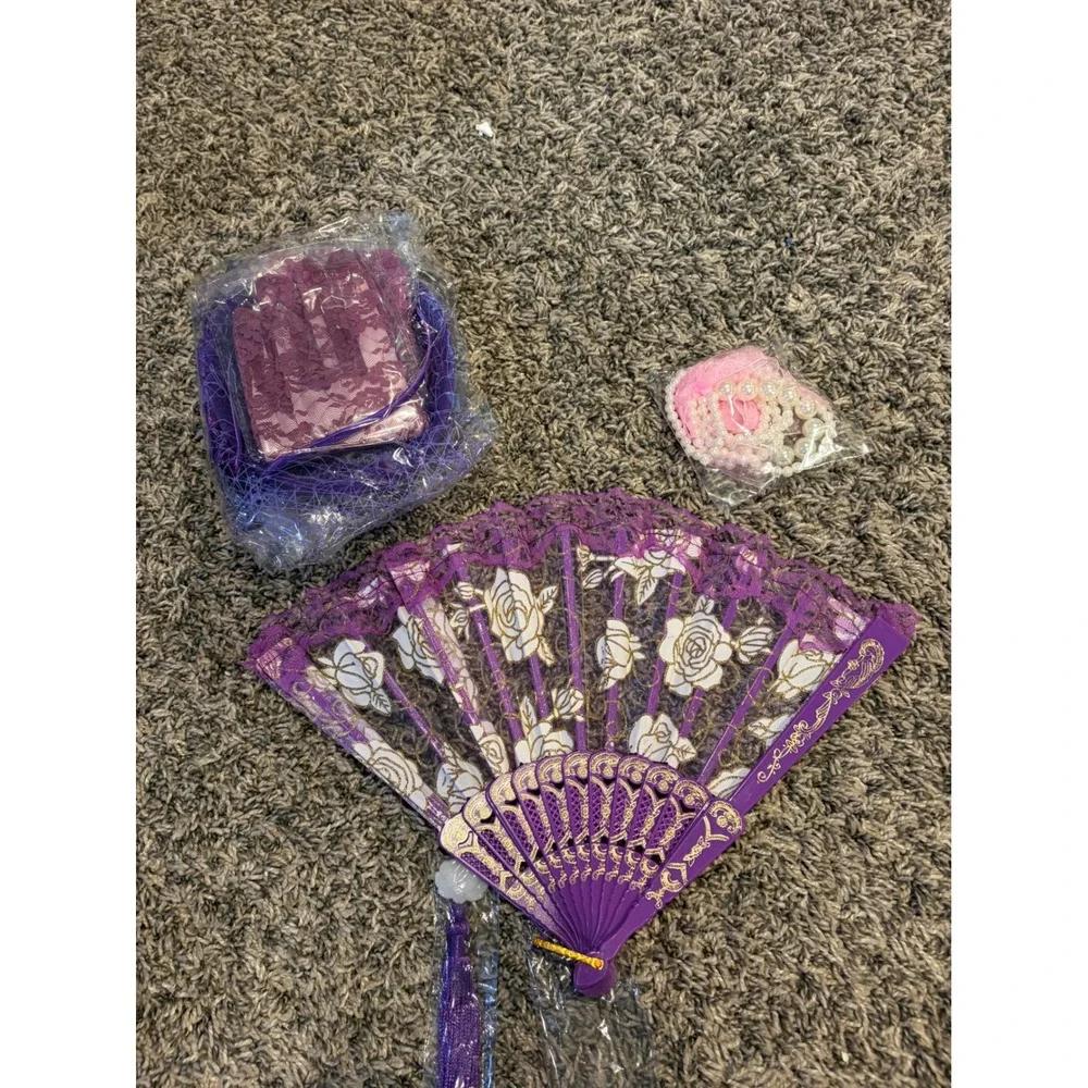 Disney Stitch Slap Bracelets and Girls Tea Party Dress Up Accessory Lot Purple